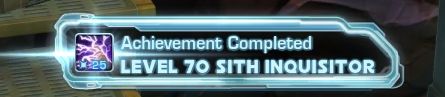 Level 70 Sith Inquisitor Achievement